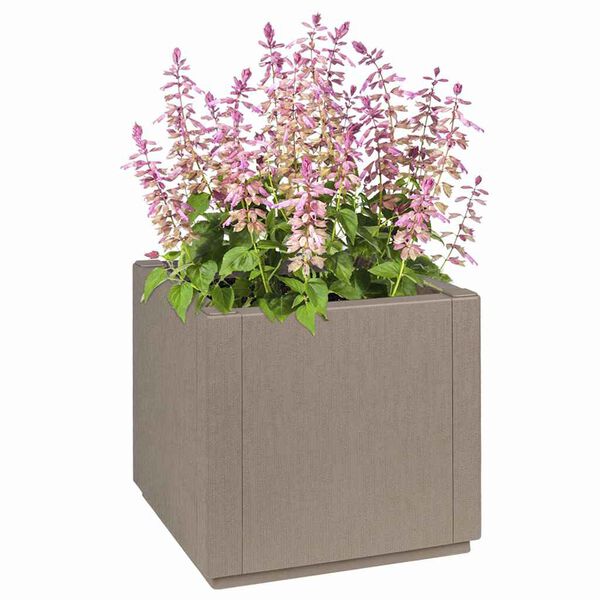 vidaXL Garden Planter Grey 36 x 36 x 35 cm Polypropylene