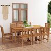 vidaXL 9 Piece Garden Dining Set 180x90 cm Solid Teak Wood