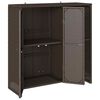 vidaXL Storage Cabinet with Storage Brown 100 x 36 x 102 cm Rattan
