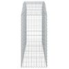 vidaXL Arched Gabion Basket 200x50x100/120 cm Galvanised Iron