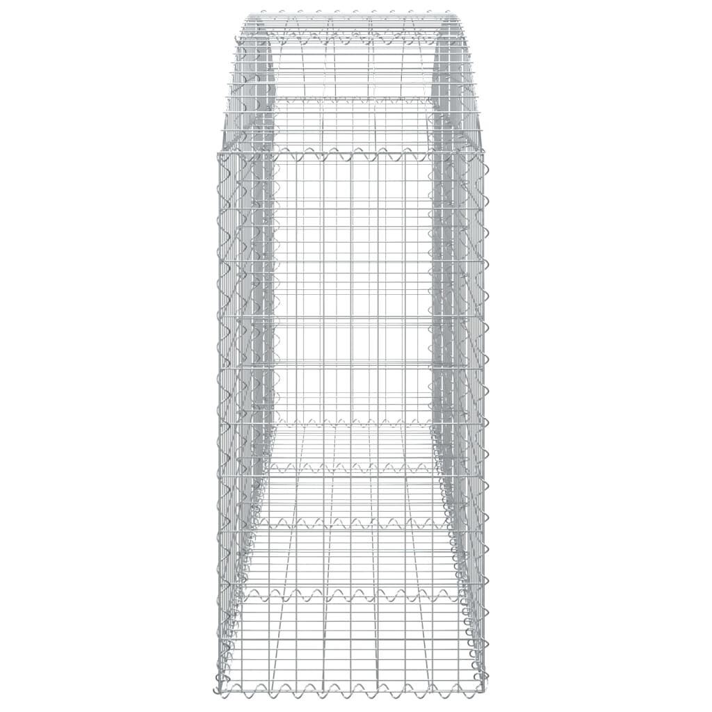 vidaXL Arched Gabion Basket 200x50x100/120 cm Galvanised Iron