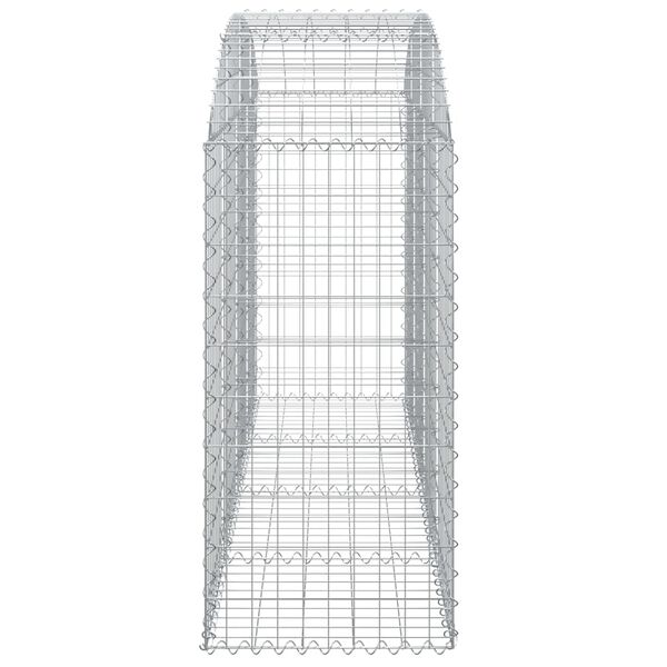 vidaXL Arched Gabion Basket 200x50x100/120 cm Galvanised Iron