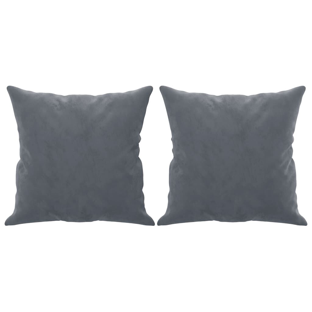 vidaXL 2-Seater Sofa with Throw Pillows Dark Grey 120 cm Velvet