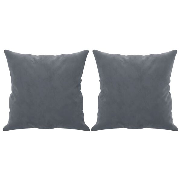 vidaXL 2-Seater Sofa with Throw Pillows Dark Grey 120 cm Velvet