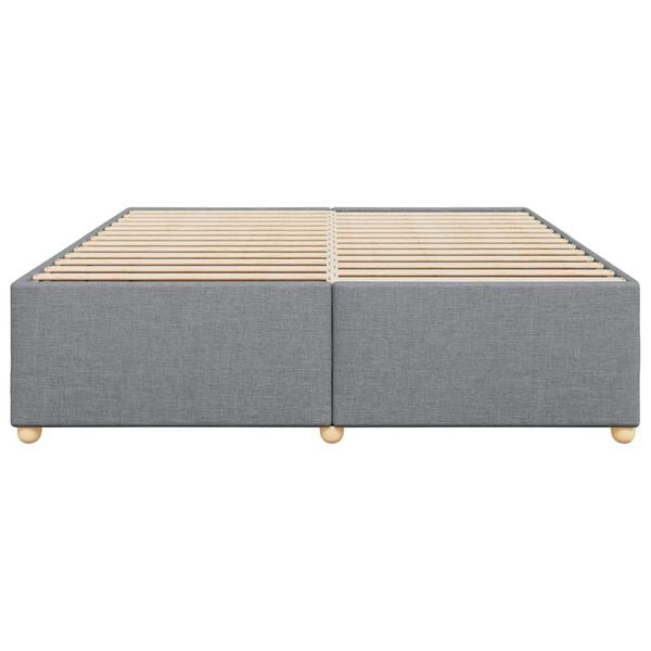 vidaXL Bed Frame without Mattress Light Grey California King Fabric