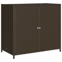 vidaXL Garden Storage Cabinet Brown 83x45x76 cm Poly Rattan