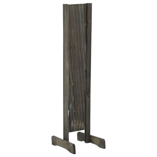 vidaXL Garden Trellis Fence Grey 120x90 cm Solid Firwood