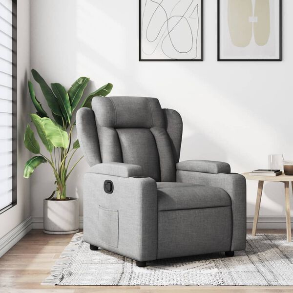 vidaXL Recliner Chair Dark Grey Fabric