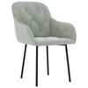 vidaXL Dining Chairs 2 pcs Light Grey Velvet