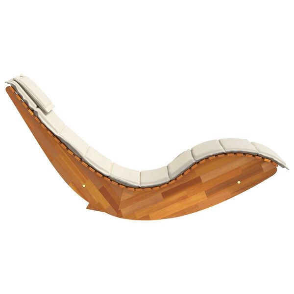 vidaXL Rocking Sun Loungers with Cushions 2 pcs Solid Wood Acacia