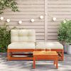 vidaXL Garden Sofa Armless with Cushions and Footstool