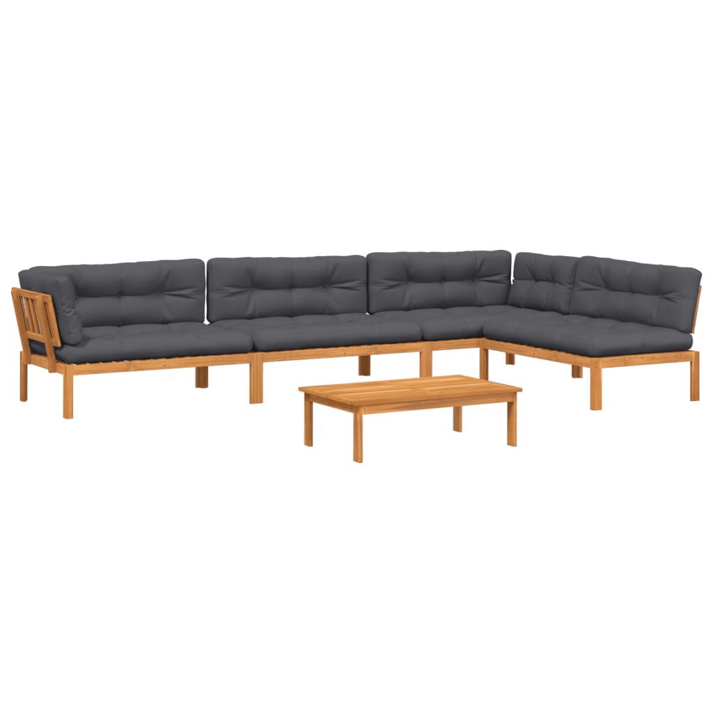 vidaXL 5 Piece Garden Pallet Sofa Set with Cushions Solid Wood Acacia