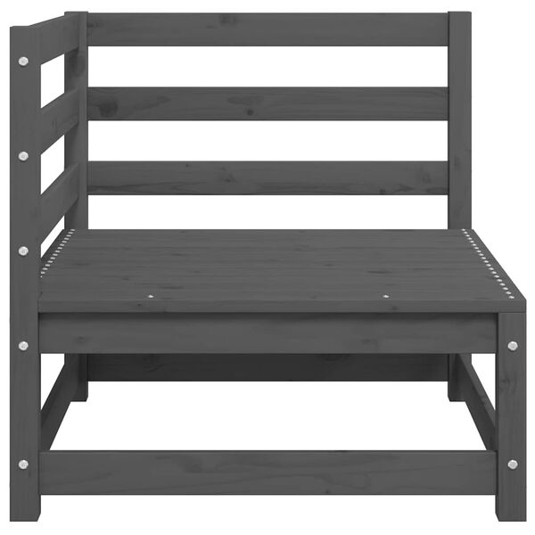 vidaXL 3 Piece Garden Lounge Set Grey Solid Pinewood