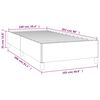 vidaXL Bed Frame without Mattress White 100x203 cm Twin XL Faux Leather