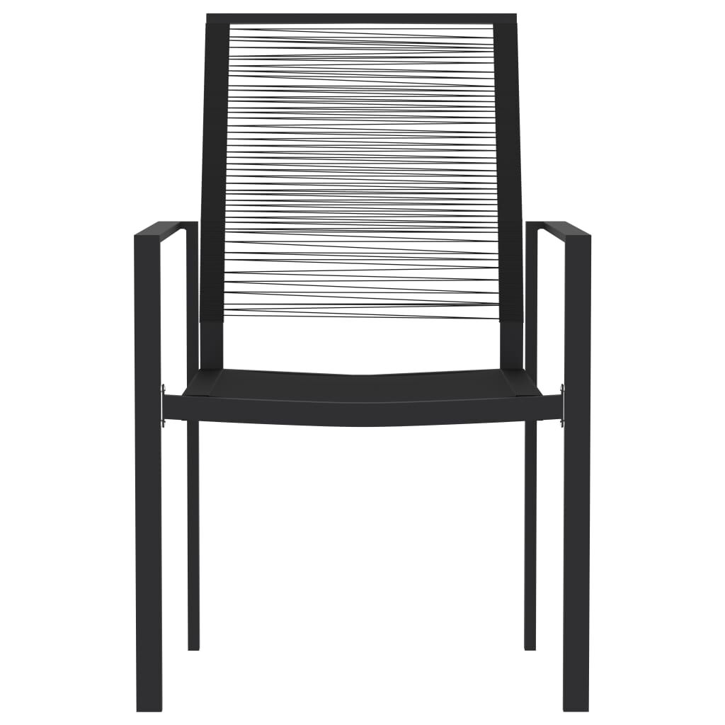 vidaXL 3 Piece Garden Dining Set Black