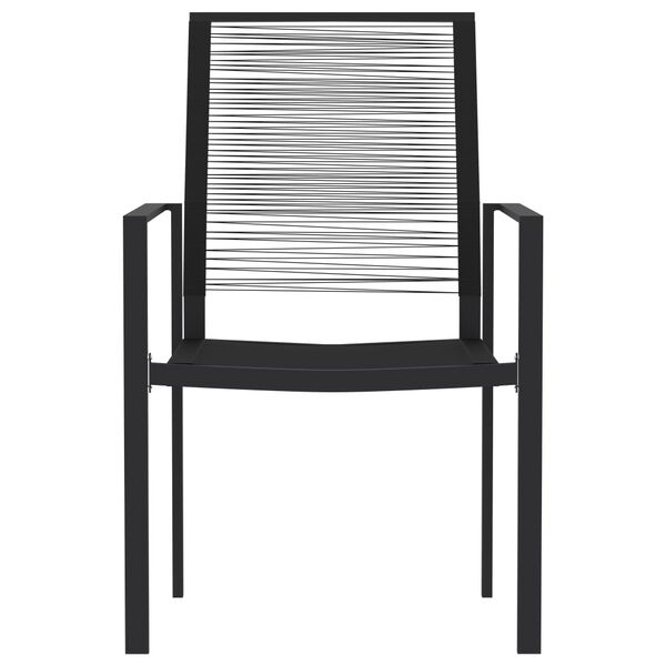 vidaXL 3 Piece Garden Dining Set Black