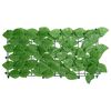 vidaXL Balcony Screen with Green Leaves 300x75 cm