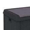 vidaXL Garden Storage Box with Seat Cushion Anthracite 125 L PP