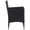 vidaXL 3 Piece Garden Dining Set Black