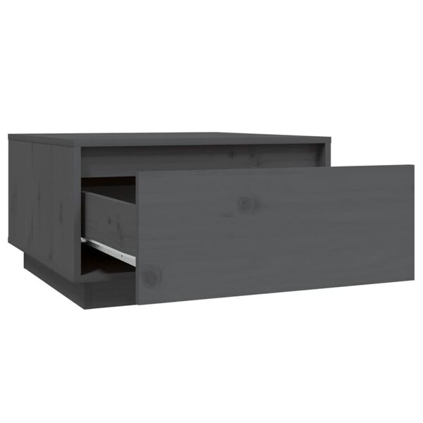 vidaXL Coffee Table Grey 55x56x32 cm Solid Wood Pine