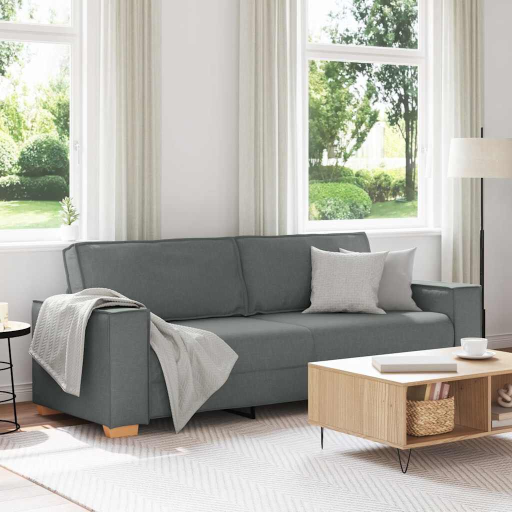 vidaXL 3-Seater Sofa Dark Grey 180 cm Fabric