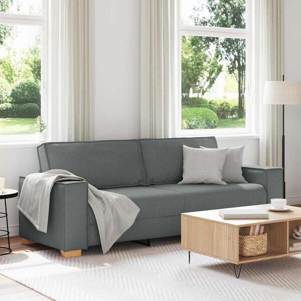 vidaXL 3-Seater Sofa Dark Grey 180 cm Fabric
