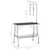 vidaXL Adjustable Dog Grooming Table with 2 Loops and Basket