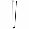 vidaXL hairpin legs for console tables for Console Table 4 pcs Black 72 cm Solid Steel