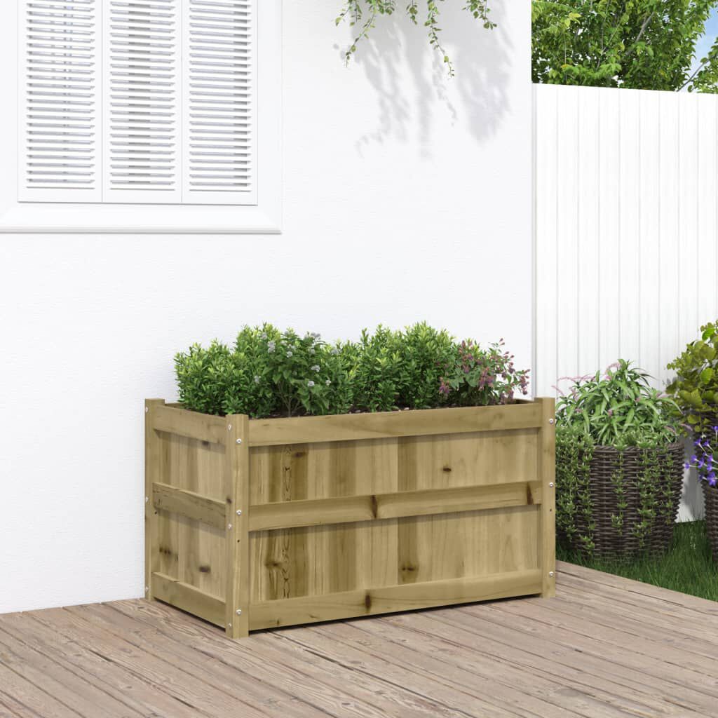 vidaXL Garden Planter 90x50x50 cm Impregnated Wood Pine