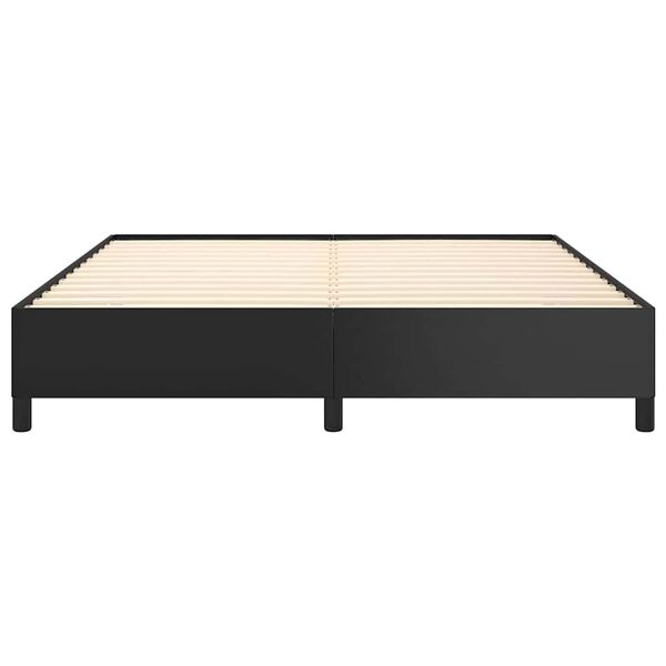 vidaXL Bed Frame without Mattress Black California King Faux Leather