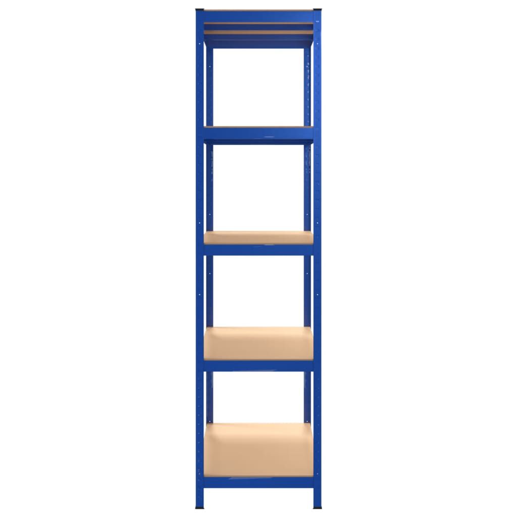 vidaXL 5-Layer Storage Shelf Blue Steel&Engineered Wood
