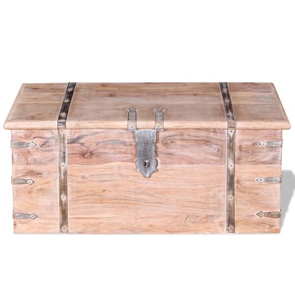 vidaXL Two Piece Storage Chest Set Acacia Wood