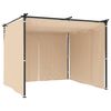 vidaXL Gazebo with Curtains 3x3 m Cream Steel