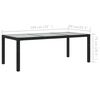 vidaXL 7 Piece Outdoor Dining Set with Cushions Poly Rattan Black