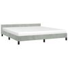 vidaXL Bed Frame without Mattress Light Grey 193x203 cm Velvet