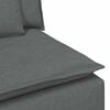 vidaXL Modular Sofa with Footstool and Cushions Dark Grey