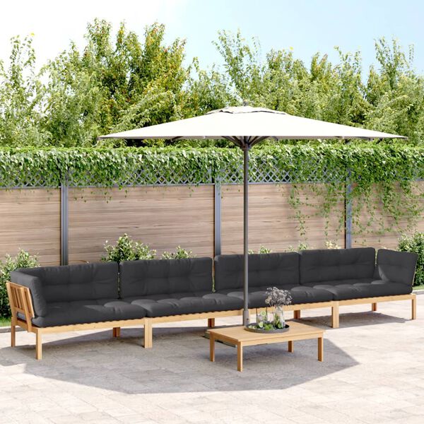 vidaXL 5 Piece Garden Pallet Sofa Set with Cushions Solid Wood Acacia