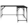 vidaXL Desk Black 149x149x75 cm Engineered Wood