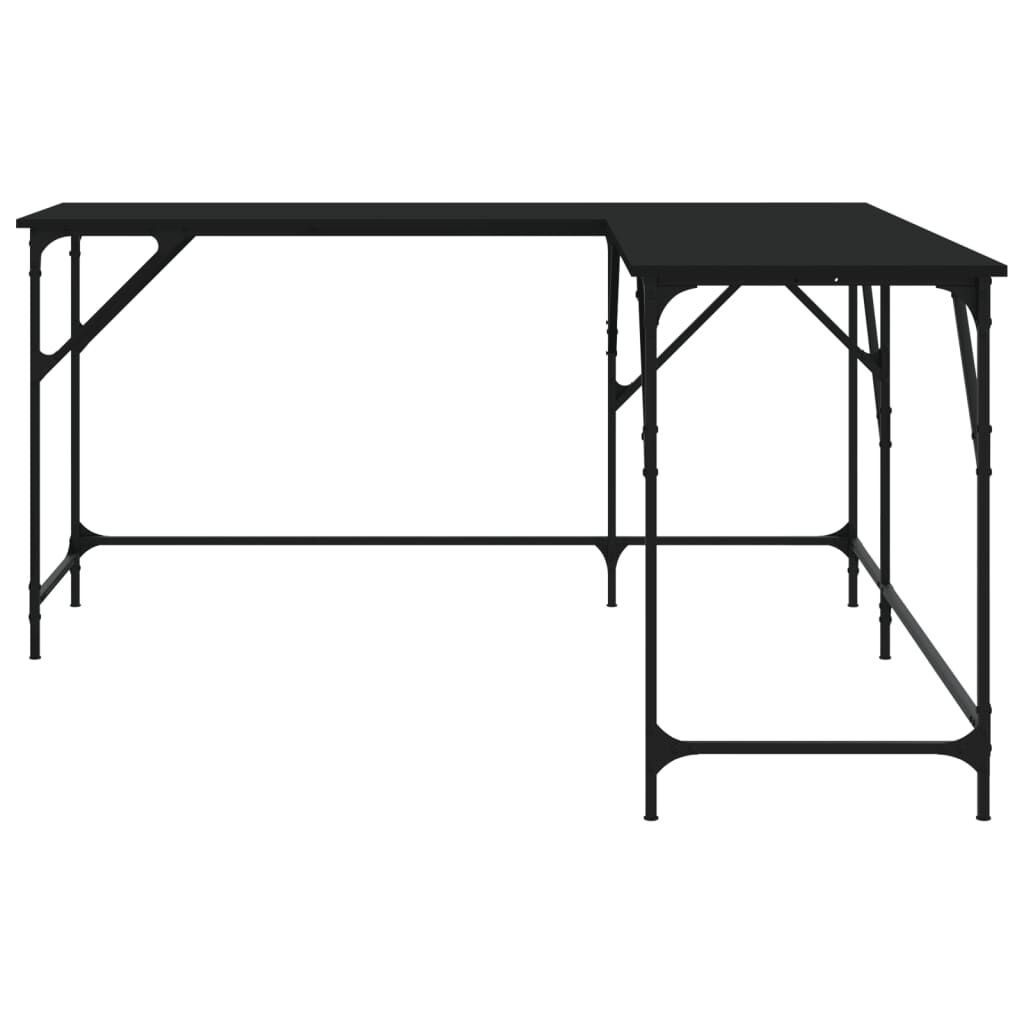 vidaXL Desk Black 149x149x75 cm Engineered Wood