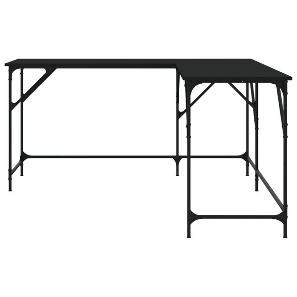 vidaXL Desk Black 149x149x75 cm Engineered Wood
