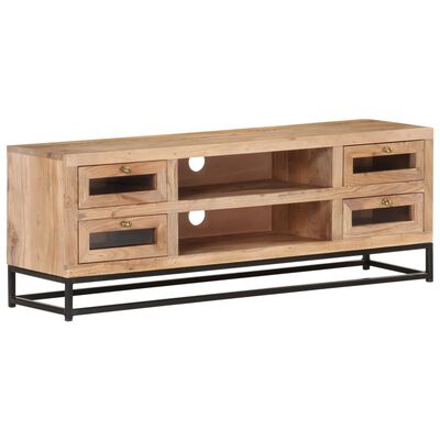 vidaXL TV Cabinet 110x30x40 cm Solid Acacia Wood