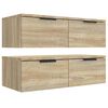vidaXL Wall Cabinets 2 pcs Sonoma Oak 68x30x20 cm Engineered Wood
