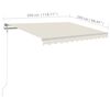 vidaXL Automatic Retractable Awning 300x250 cm Cream