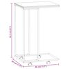 vidaXL Side Table with Wheels Black 40x30x63.5 cm Engineered Wood