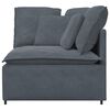 vidaXL Modular Sofa Corner Module with Cushions Dark Grey 100 cm