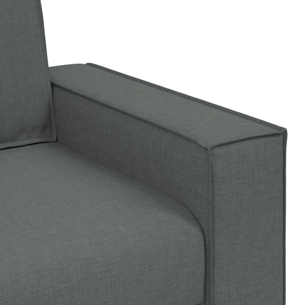 vidaXL 3 Piece Sofa Set with Cushions Dark Grey Fabric