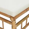 vidaXL Garden Corner Sofa with Cream White Cushions Bamboo
