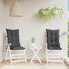 vidaXL Highback Chair Cushions 2 pcs Melange Anthracite 120x50x7 cm Fabric