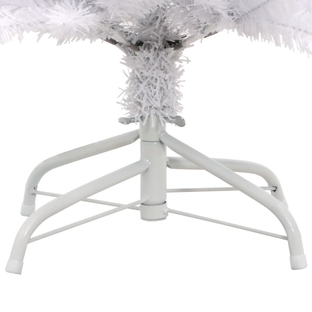 vidaXL Artificial Hinged Christmas Tree with Stand White 120 cm
