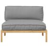 vidaXL Sofa Set with Cushion Grey 120 x 92 x 69 cm Solid Acacia Wood